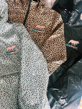 Load image into Gallery viewer, Barn Beauty Boutique Brown/Black Cheetah Print Rain Jackets