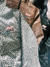 Load image into Gallery viewer, Barn Beauty Boutique Grey Cheetah Print Rain Jackets