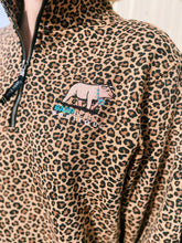 Load image into Gallery viewer, Barn Beauty Boutique Brown/Black Cheetah Print Chester Quarter Zip Sweatshirt