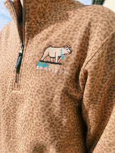Load image into Gallery viewer, Barn Beauty Boutique Brown Cheetah Print Chester Quarter Zip Sweatshirt
