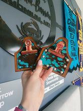 Load image into Gallery viewer, Turquoise & Cowhide Genuine Leather Number Holders