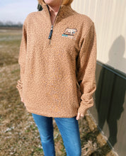 Load image into Gallery viewer, Barn Beauty Boutique Brown Cheetah Print Chester Quarter Zip Sweatshirt
