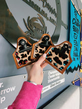 Load image into Gallery viewer, Cheetah Print & Genuine Leather Number Holders