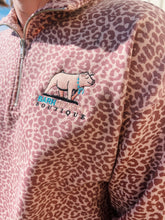 Load image into Gallery viewer, Barn Beauty Boutique Pink Cheetah Quarter Zip Chester Sweatshirt