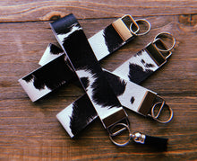 Load image into Gallery viewer, Black &amp; White Textured Cow Print Wristlets
