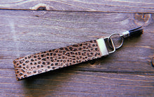 Load image into Gallery viewer, Dark Tan With Grey Dotted Detailing Textured Wristlets
