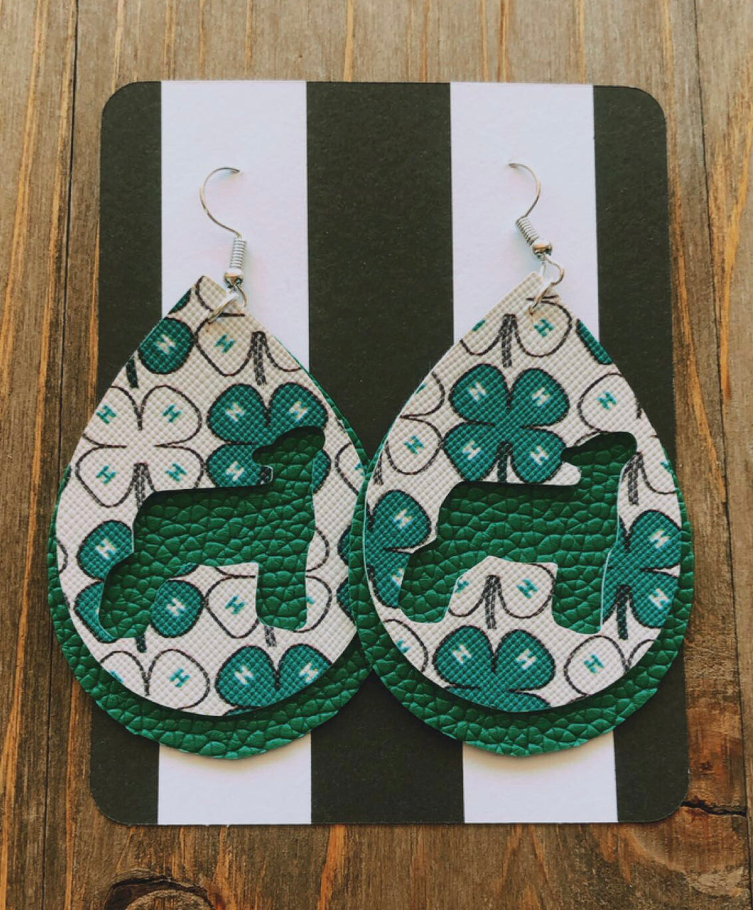 4-H Lamb Teardrop Shaped Earrings