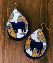 Load image into Gallery viewer, FFA Cow Teardrop Shaped Earrings
