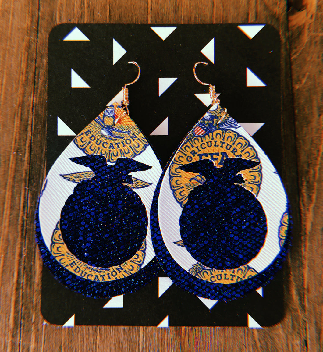 FFA Emblem Teardrop Shaped Earrings