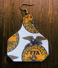 Load image into Gallery viewer, FFA Ear Tag Shaped Earrings
