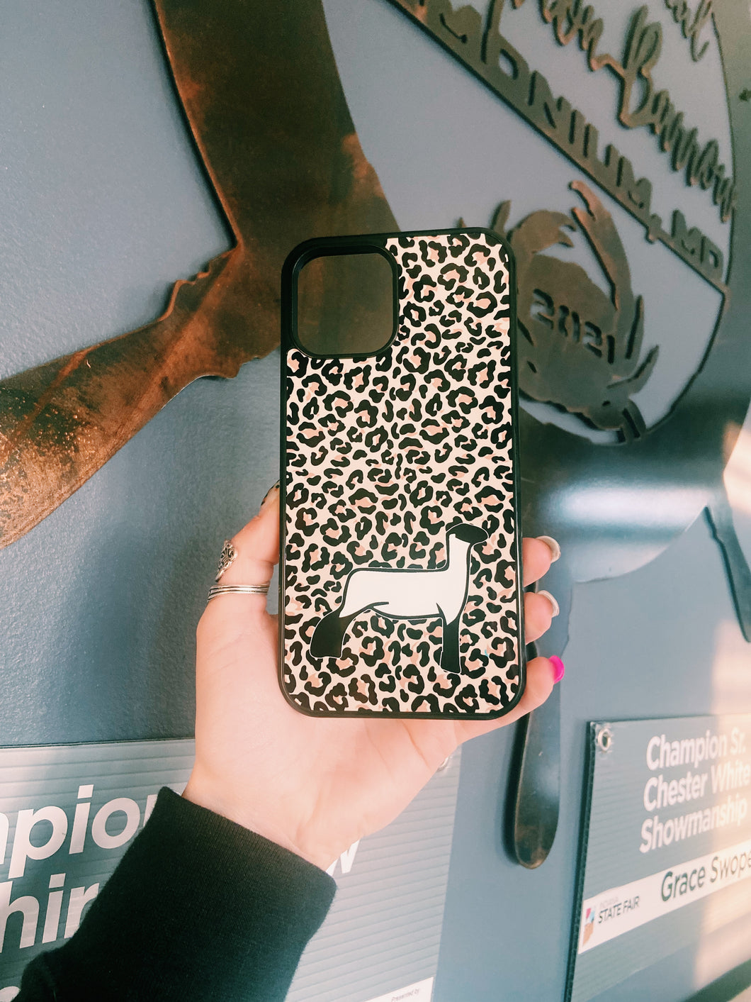 Cheetah Print Lamb iPhone 13 Pro Max Case