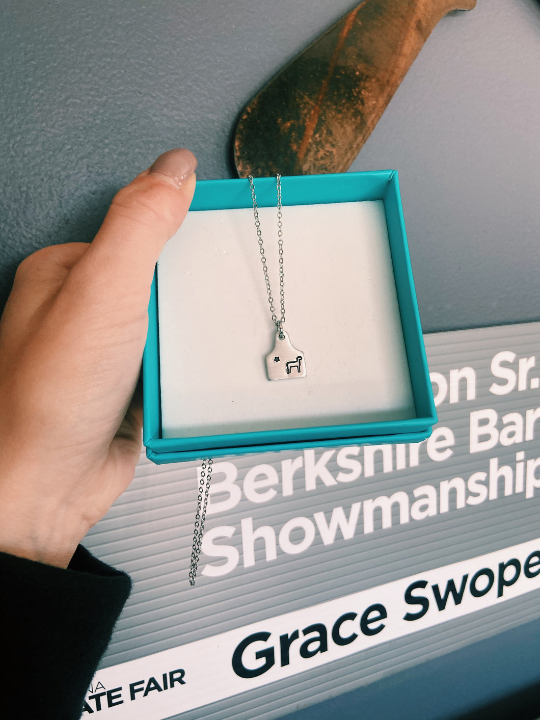 Star Lamb Ear Tag Necklace