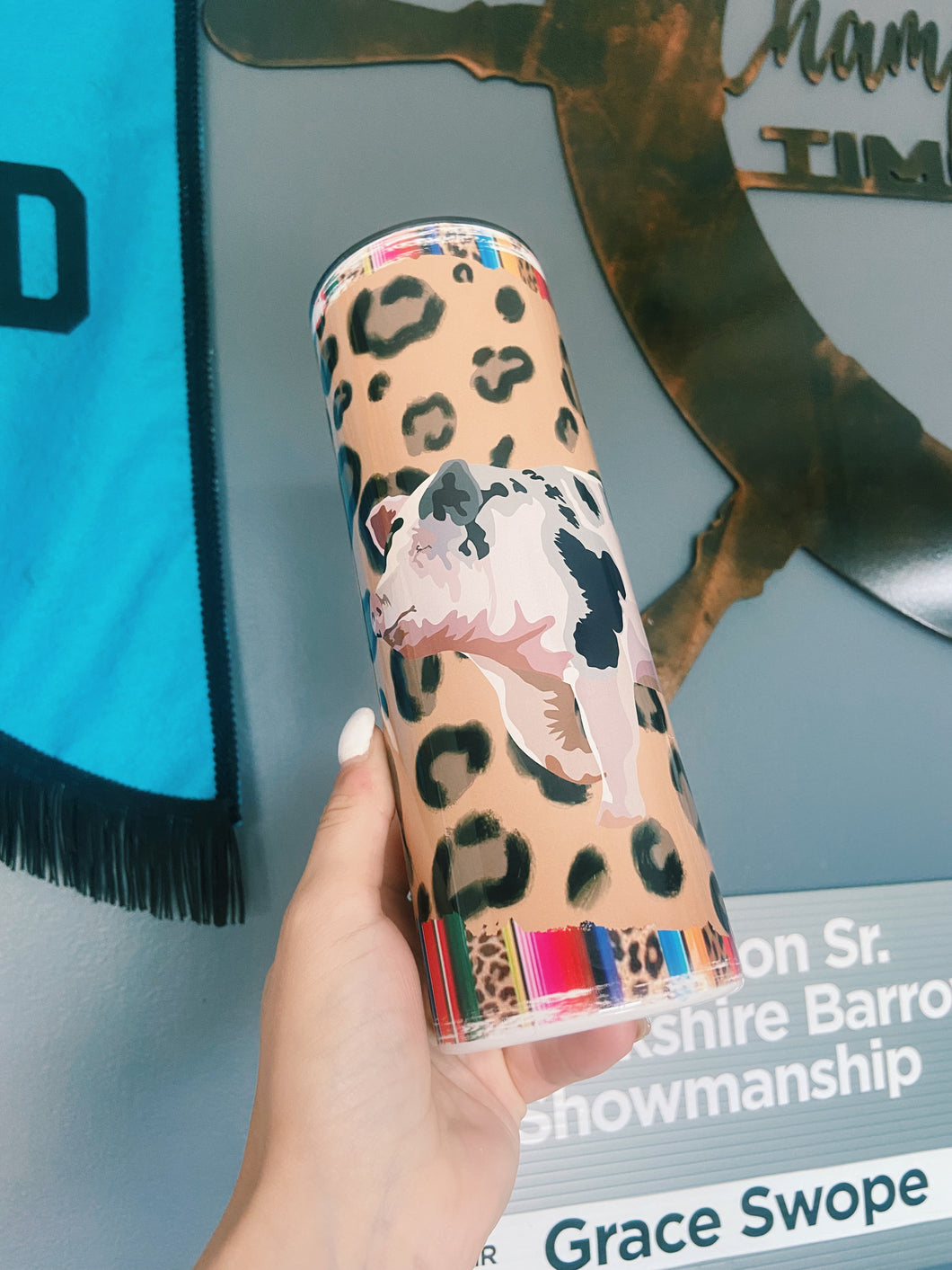 Cheetah Print & Serape Spot Tumbler