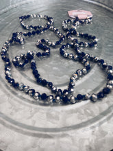 Load image into Gallery viewer, Royal Blue &amp; Silver Beaded Necklace
