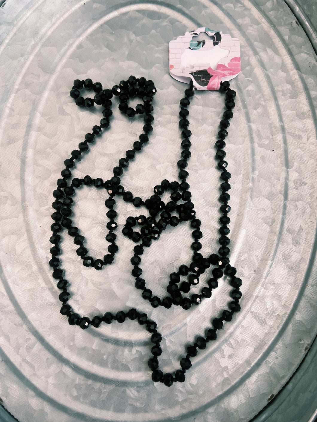 Black Beaded Necklace