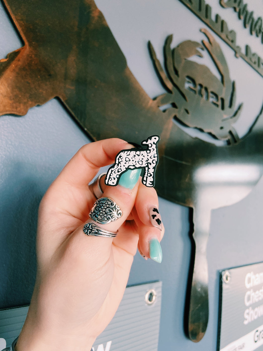 Cheetah Print Lamb Croc Charms