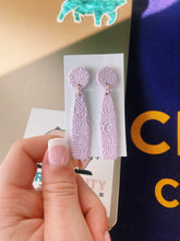 Load image into Gallery viewer, Lilac Dangling Clay Stud Earrings
