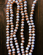 Load image into Gallery viewer, White &amp; Tan Matte Beaded Necklace
