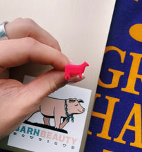 Load image into Gallery viewer, Hot Pink Cow Stud Earrings
