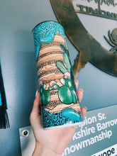 Load image into Gallery viewer, Cactus &amp; Turquoise Cow Tumbler
