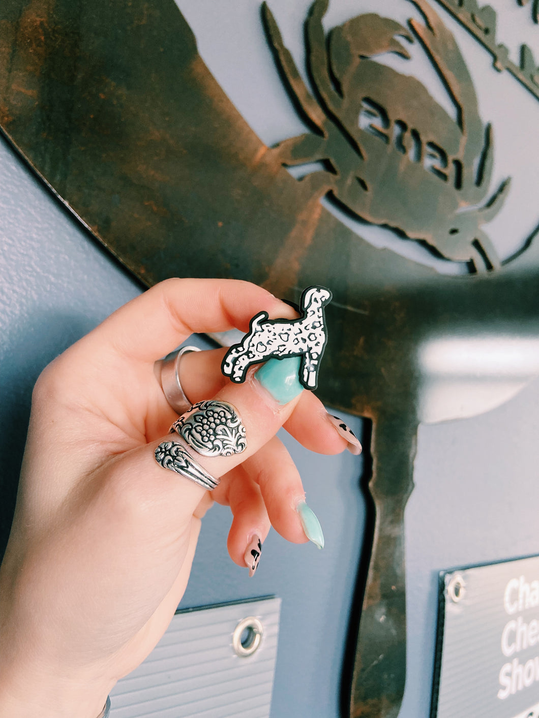 Cheetah Print Goat Croc Charms