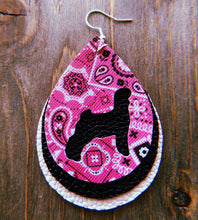 Load image into Gallery viewer, Pink Paisley Goat Teardrop Shaped Earrings
