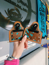 Load image into Gallery viewer, Turquoise &amp; Cowhide Genuine Leather Number Holders
