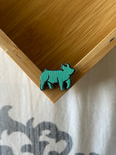 Load image into Gallery viewer, Turquoise Pig Wooden Stud Earrings
