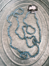 Load image into Gallery viewer, Light Blue &amp; Tan/Silver Beaded Necklace
