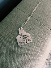 Load image into Gallery viewer, Show Mom Cow Ear Tag Necklace
