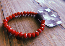 Load image into Gallery viewer, Bright Red Adjustable Beaded Bracelet
