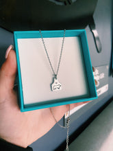 Load image into Gallery viewer, Heart Pig Mini Ear Tag Necklace
