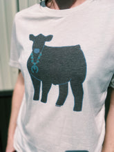 Load image into Gallery viewer, Black &amp; Turquoise Cow T-Shirt
