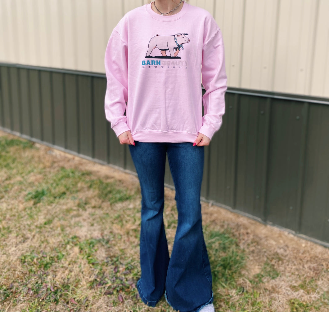 Barn Beauty Boutique Pink Crewneck