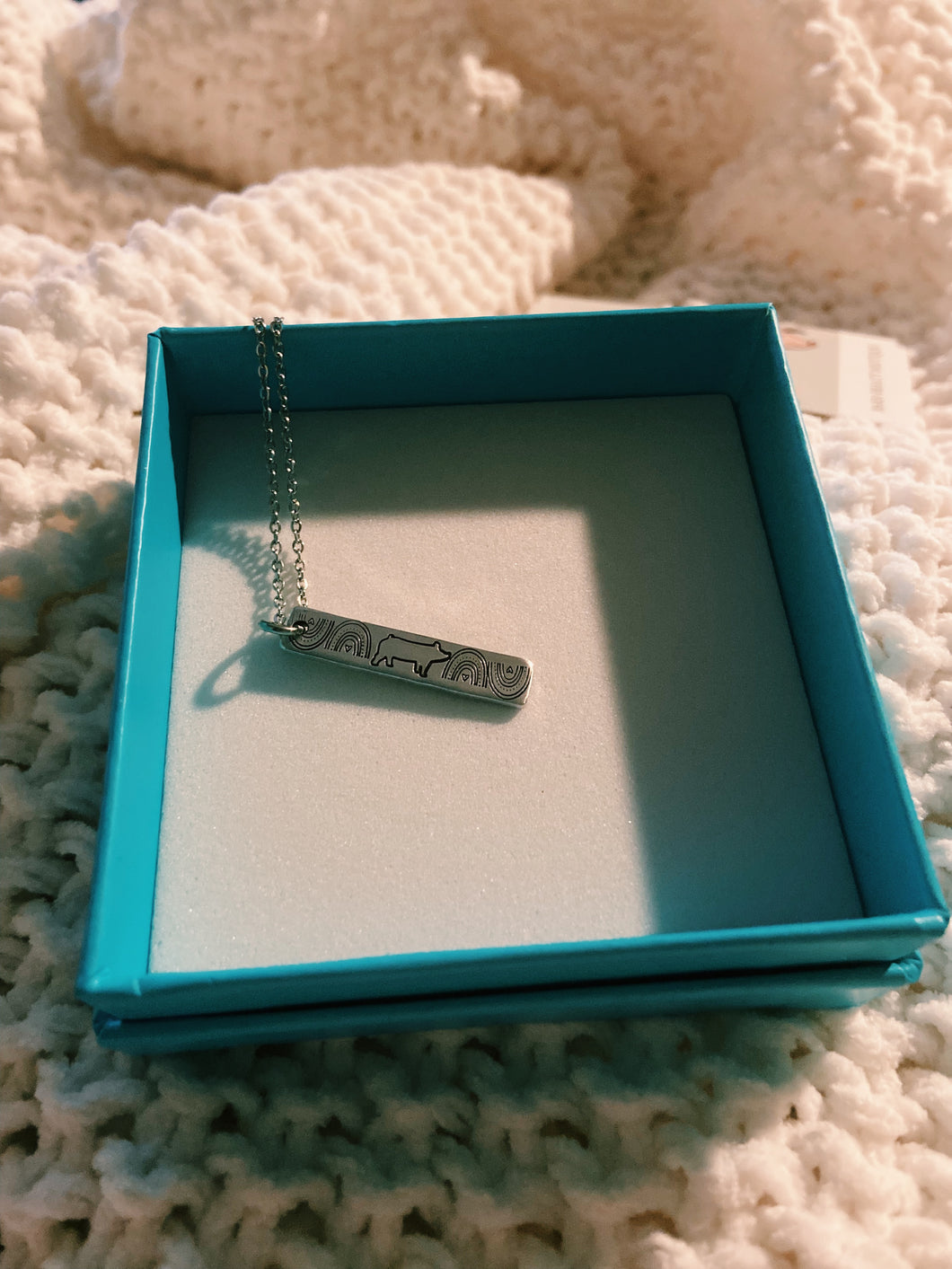 Boho Pig Bar Necklace