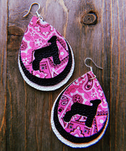 Load image into Gallery viewer, Pink Paisley Lamb Teardrop Shaped Earrings
