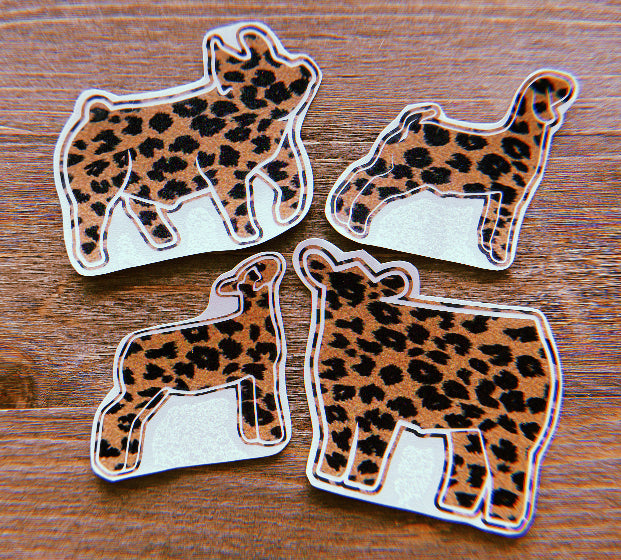 Brown Distressed Cheetah Print Decals