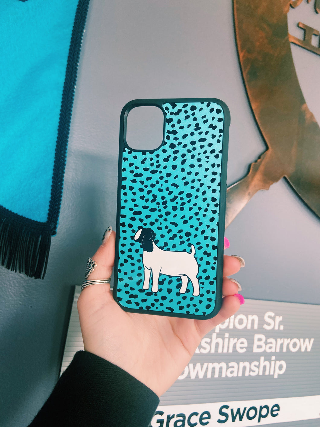 Blue Dotted Goat iPhone 11 Pro Max Case