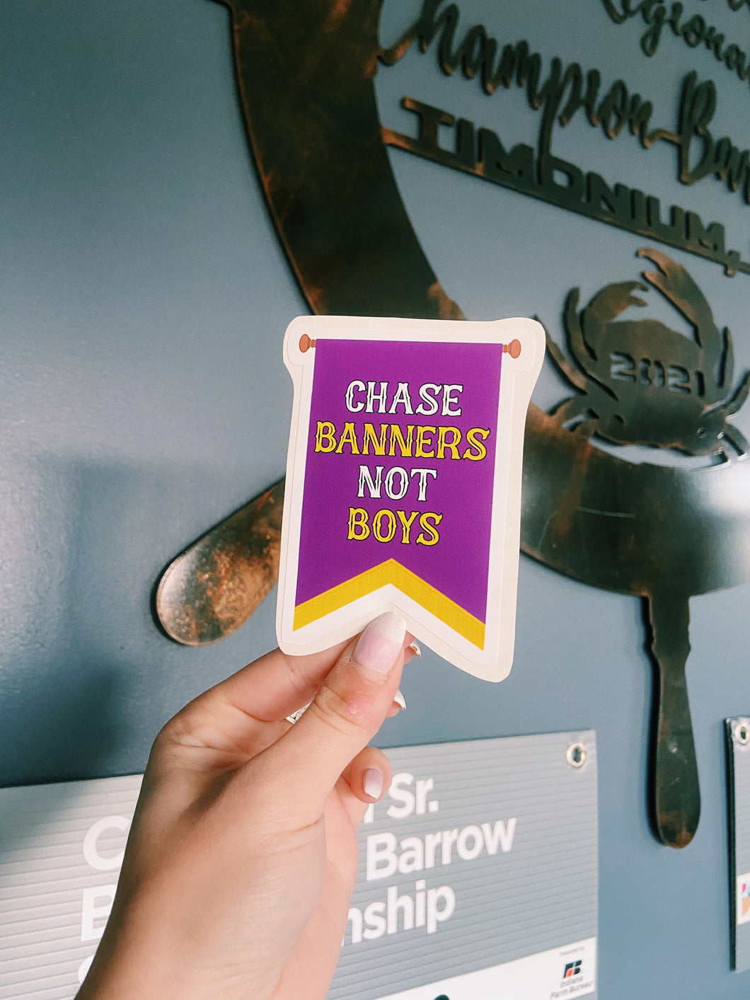 Chase Banners Not Boys Sticker