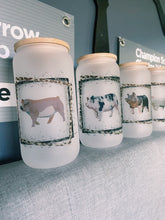 Load image into Gallery viewer, Pig Frosted Glass Jar Tumblers
