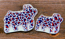 Load image into Gallery viewer, Red, White, &amp; Blue Cheetah Print Decals
