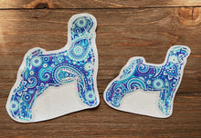 Load image into Gallery viewer, Blue, Teal, &amp; Purple Paisley Decals
