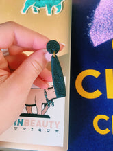 Load image into Gallery viewer, Black Dangling Clay Stud Earrings
