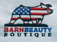 Load image into Gallery viewer, Barn Beauty Boutique American Flag Pig Windbreaker
