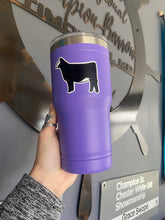 Load image into Gallery viewer, Black &amp; White Heifer Purple Tumbler
