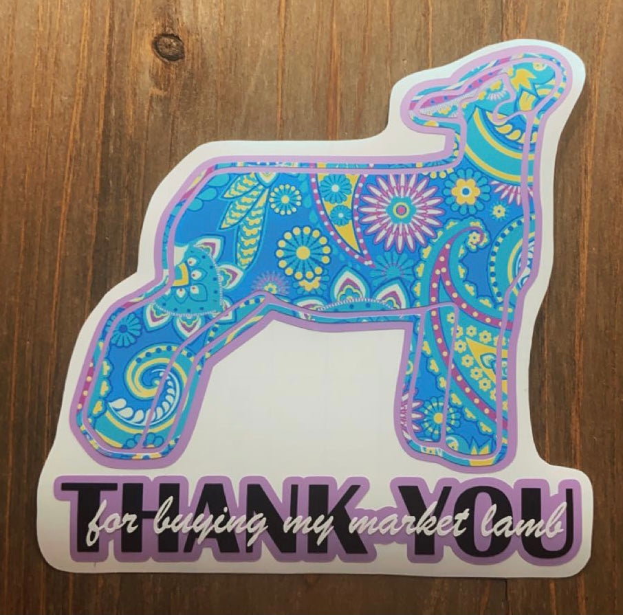 Buyer’s Thank You Lamb Sticker