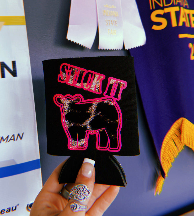 “Stick It” Steer Can Koozie