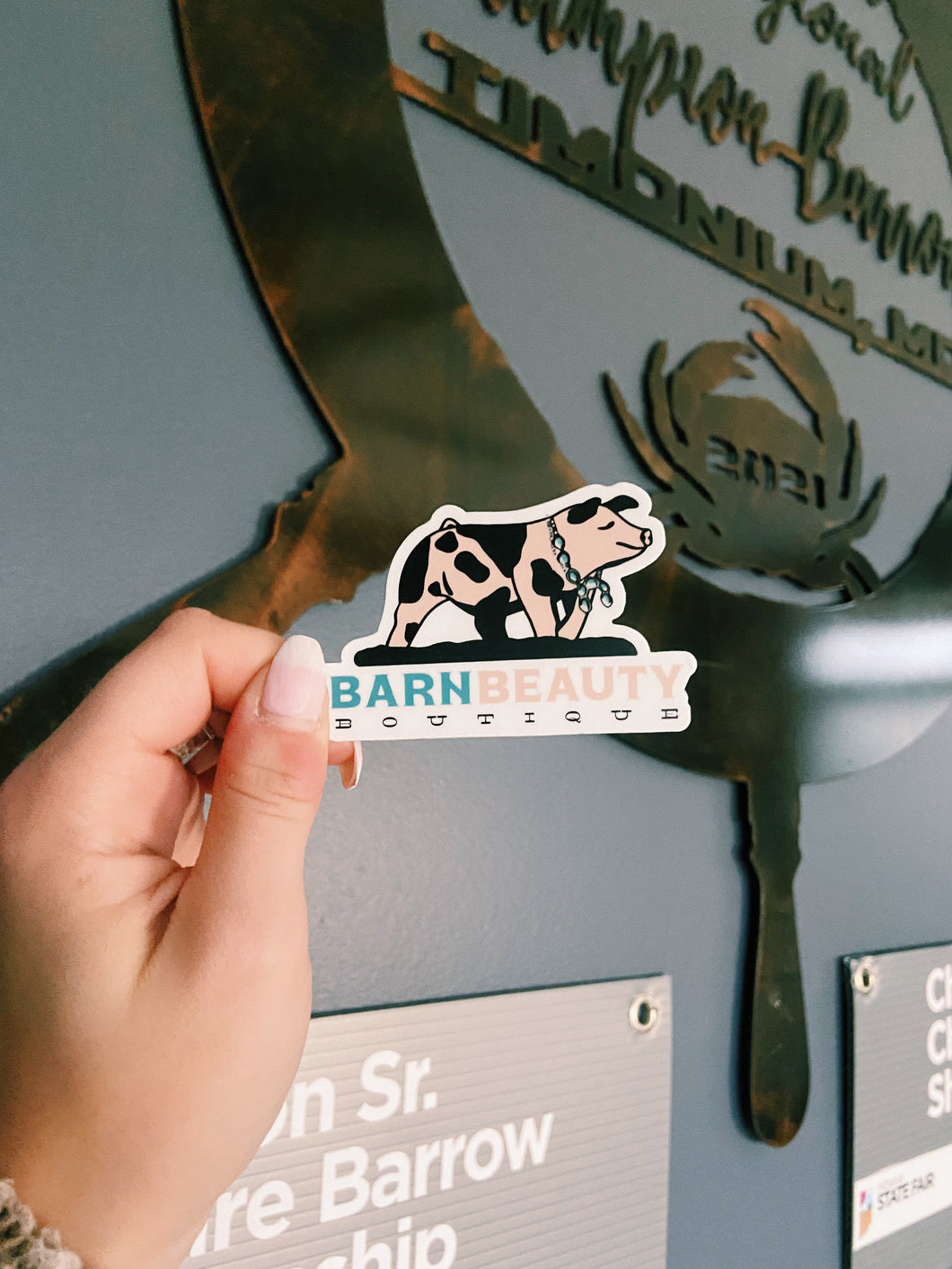 Barn Beauty Boutique Spot Sticker