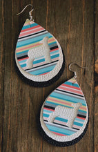 Load image into Gallery viewer, Pastel Serape Lamb Teardrop Shaped Earrings
