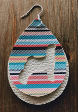 Load image into Gallery viewer, Pastel Serape Goat Teardrop Shaped Earrings
